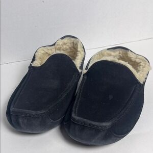 UGG Ascot Casual Comfort Suede Slipper Loafers Black Size 11EEE